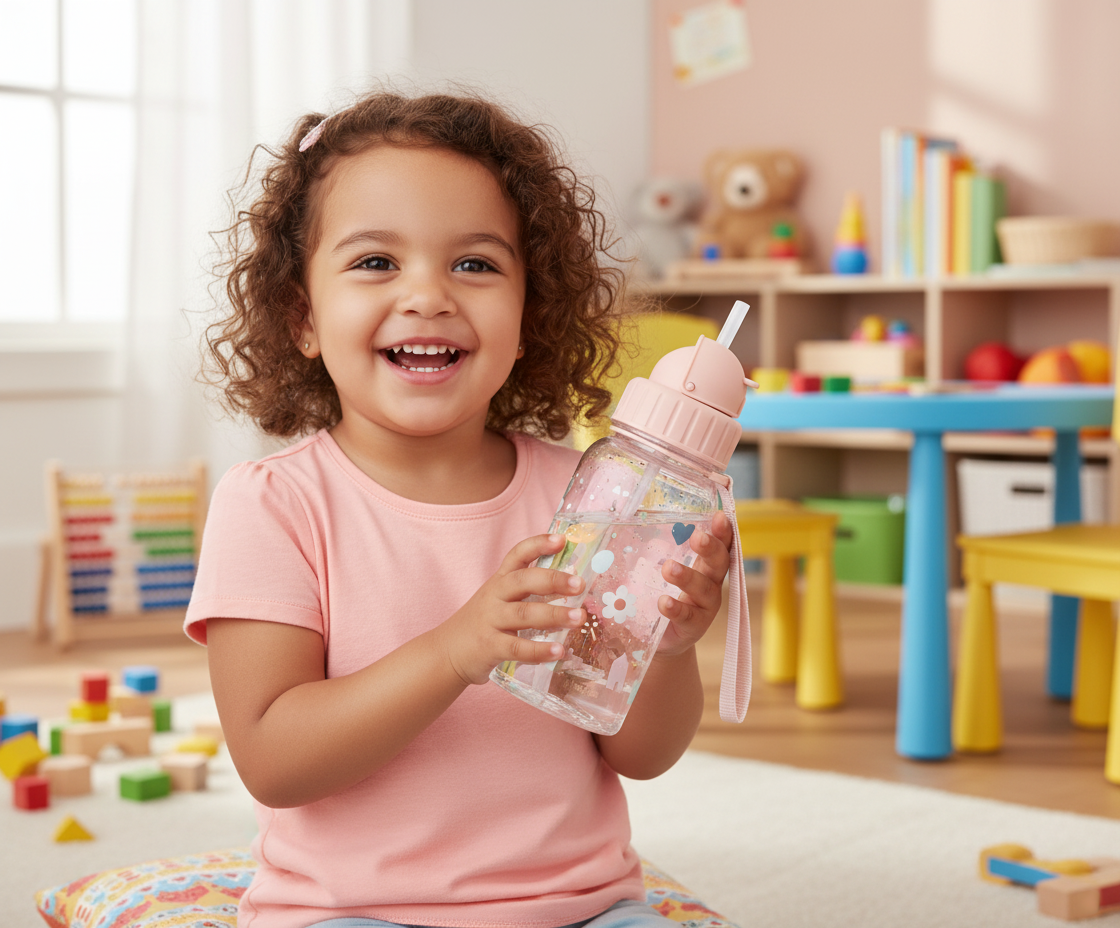 Bouteille en plastique Nature géométrique