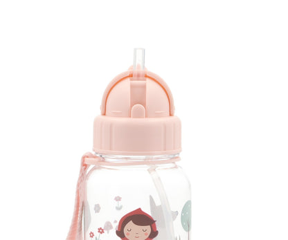 Petite bouteille en plastique rouge