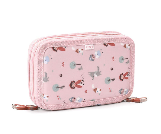 Plumier Double Petit Étui Rouge