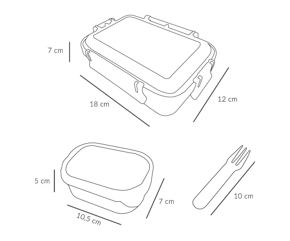 Boîte à lunch Bento avec lettres amusantes