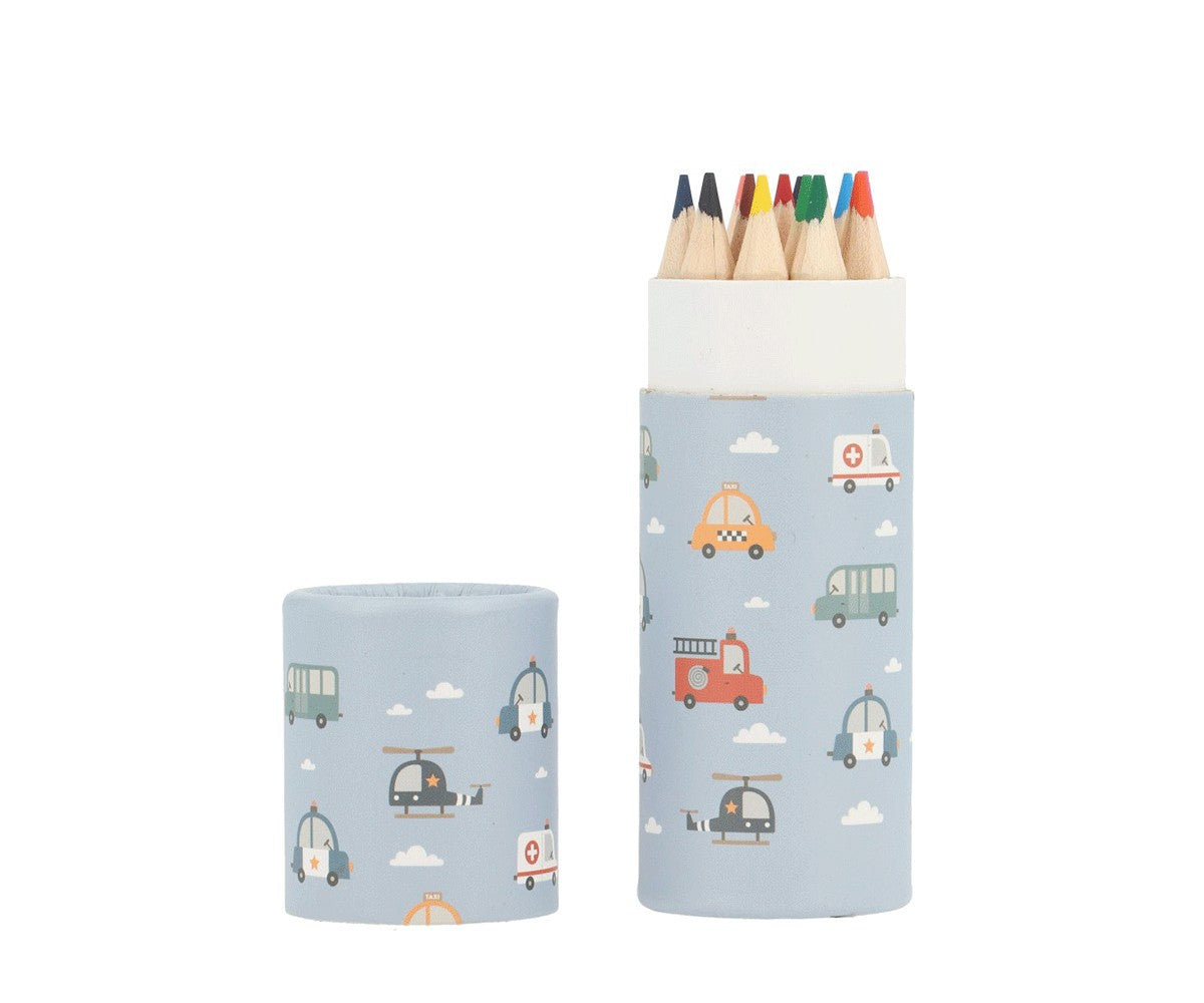 Tube of 12 City Cars pencils
