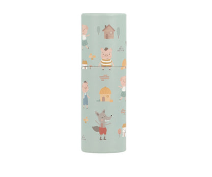 Tube de 12 crayons Les Trois Petits Cochons