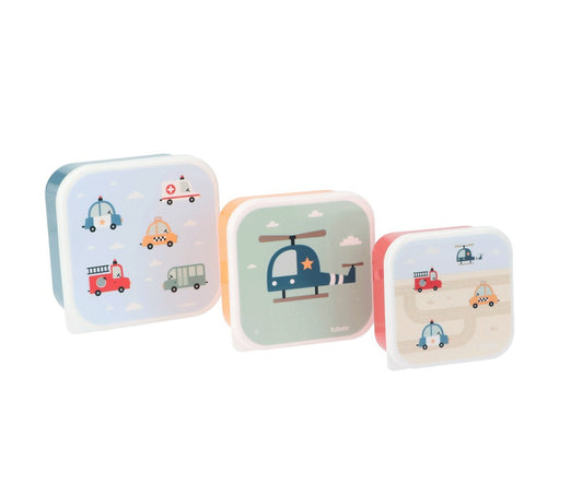 3 City Cars Lunch Boxes
