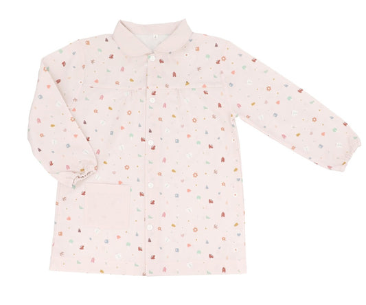 Robe boutonnée à motif géométrique nature