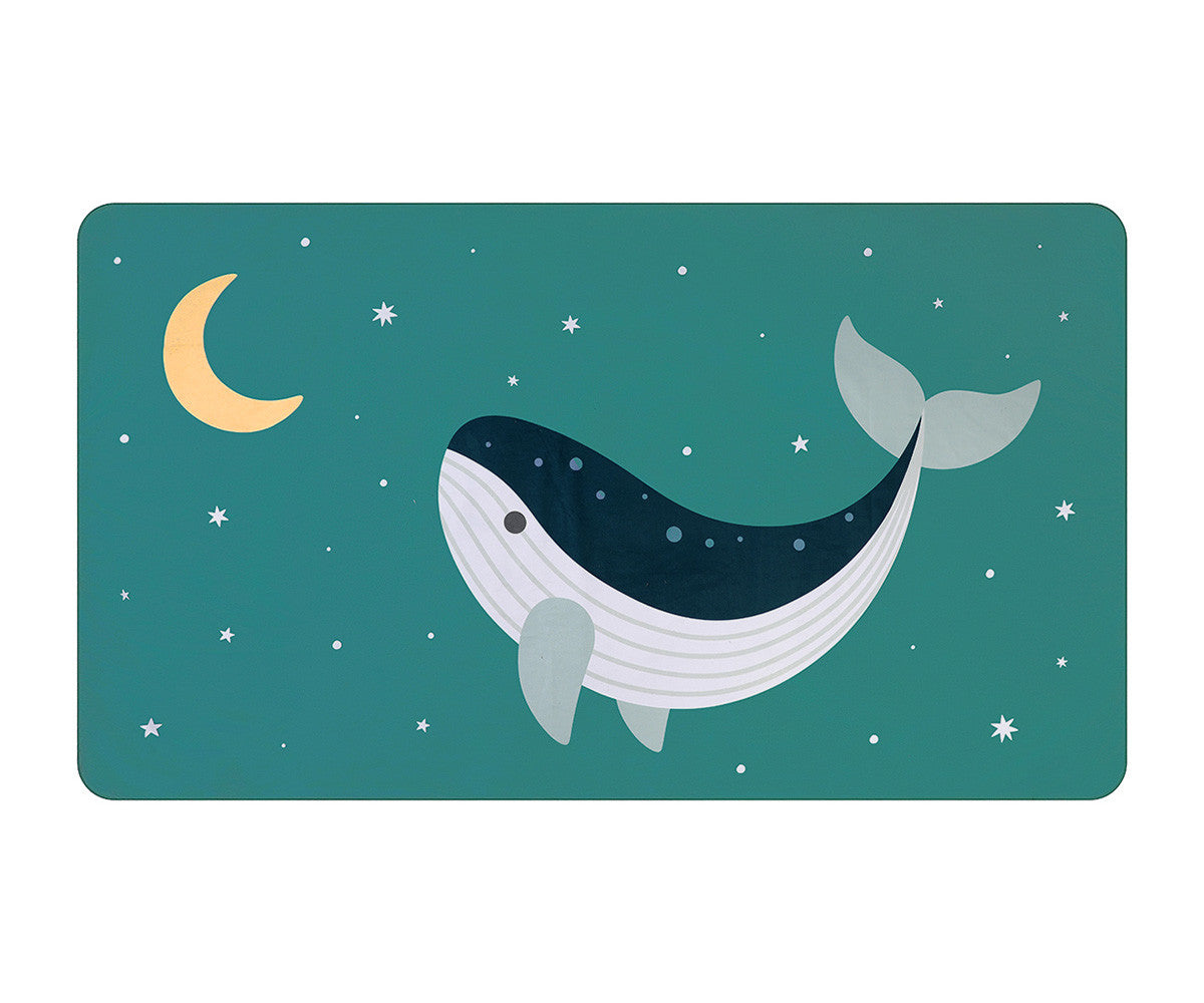 Toalha de Praia Microfibra Personalizável Whale Teal Tutete