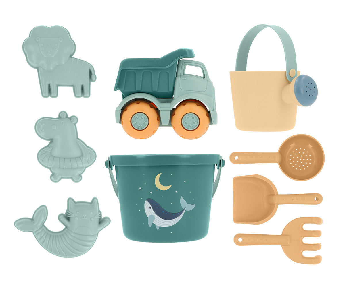 Conjunto de Brinquedos de Praia Whale Teal Tutete