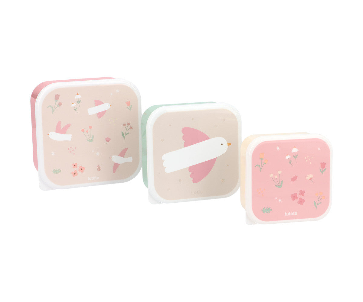 Conjunto de 3 Lancheiras Blossom Birds - imagem 1