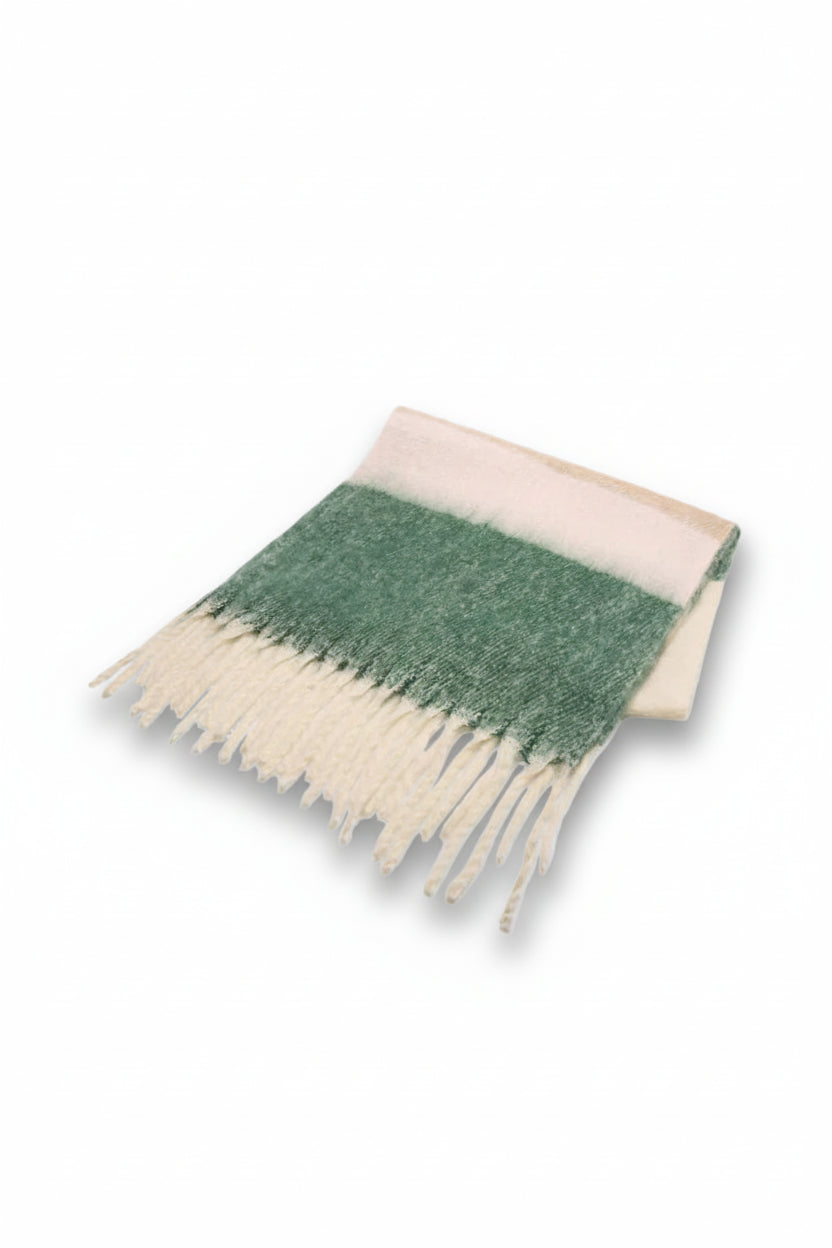 Cachecol Degradé Verde Creme