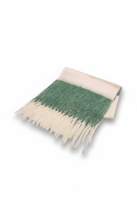 Cachecol Degradé Verde Creme