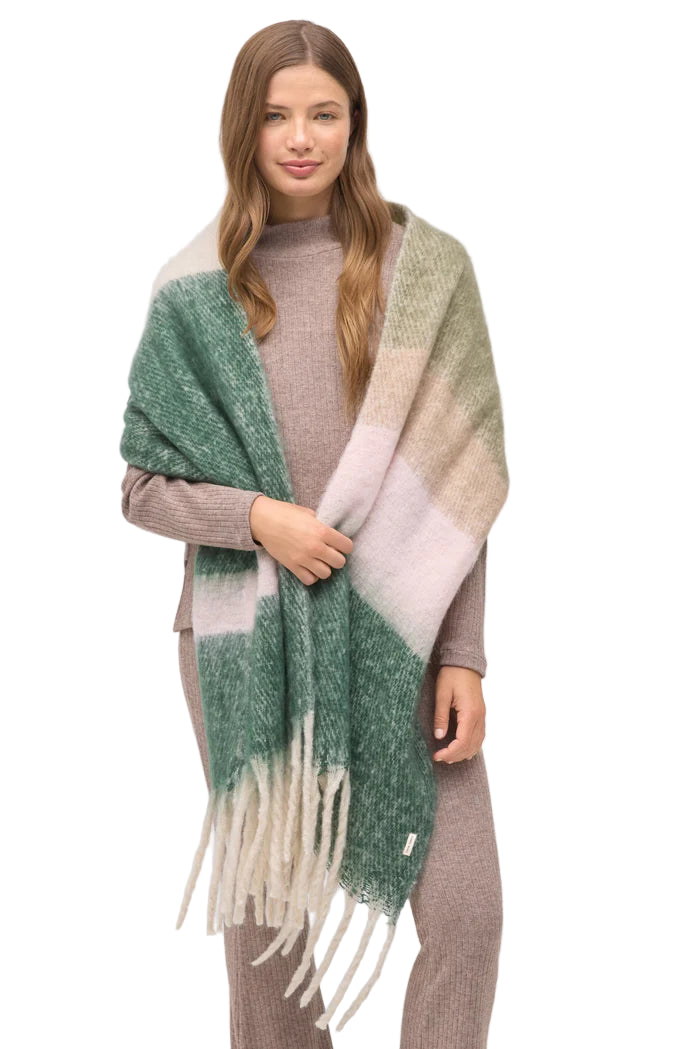 Cachecol Degradé Verde Creme