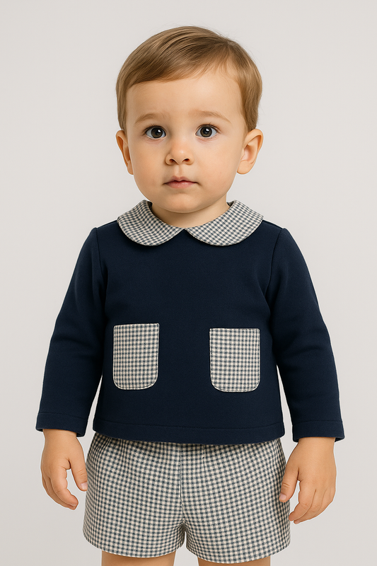 Ensemble homme bleu chemise M. + short