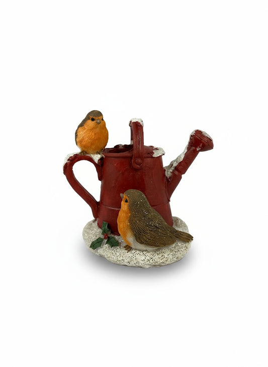 Polyresin Birds with Watering Can | 9cm