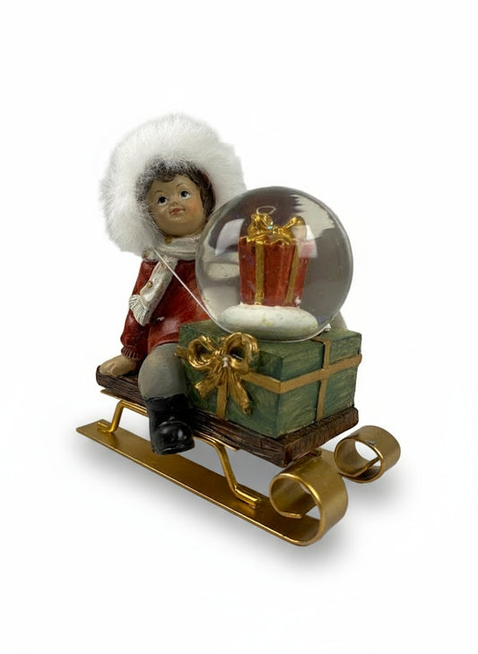 Girl with Sled and Water Ball