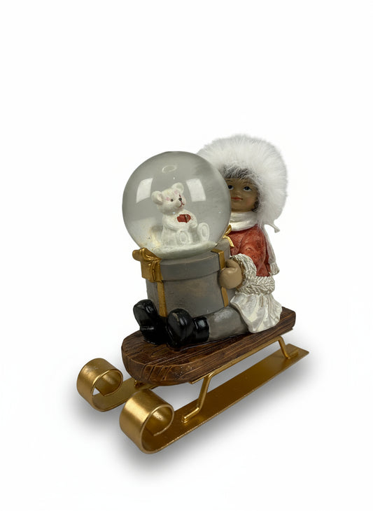 Girl with Sled and Water Ball with Bear