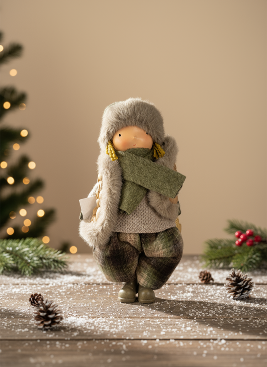 Boy with Polyresin Star | 40cm