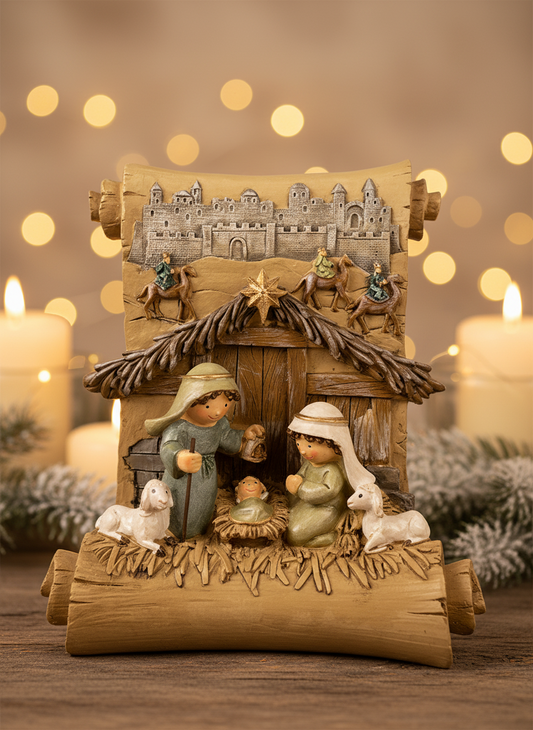 Polyresin Nativity Scene | 17x15cm