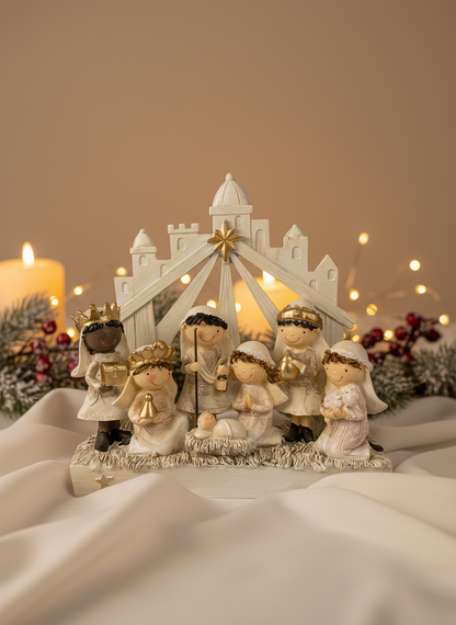Polyresin Nativity Scene | 19x18cm