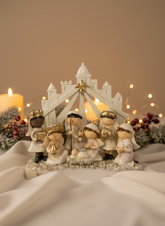 Polyresin Nativity Scene | 19x18cm