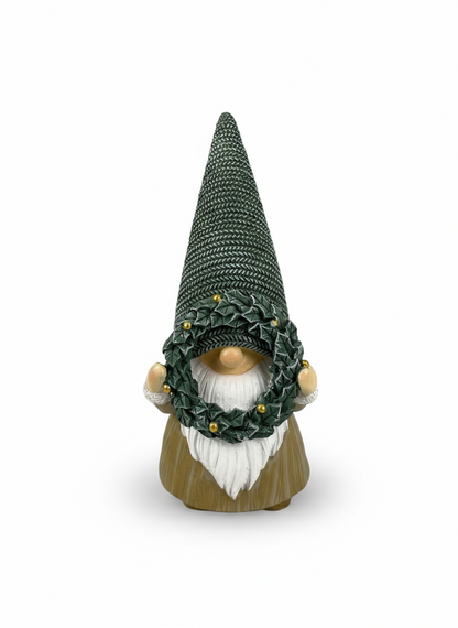 Polyresin Gnome with Wreath | 16cm