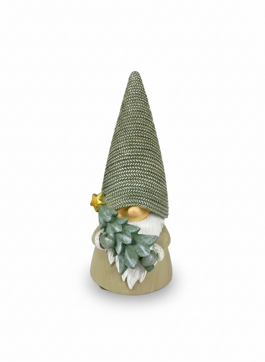 Polyresin Gnome w/Pine Tree | 16cm