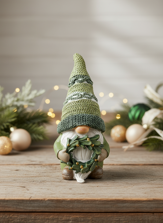 Polyresin Gnome with Flower Crown | 13cm