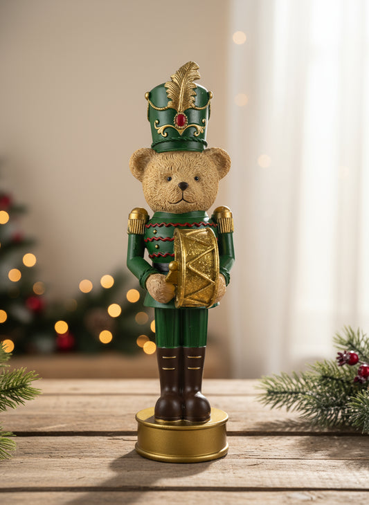 Polyresin Bear w/Drum | 36cm