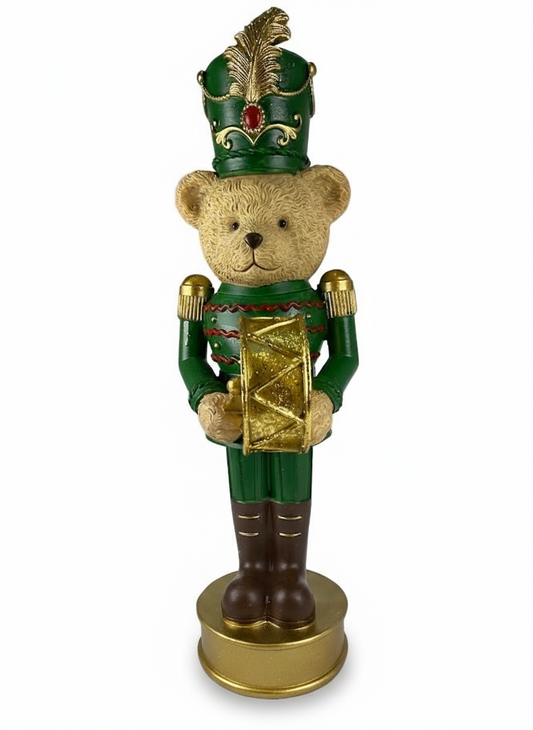Polyresin Bear w/Drum | 36cm