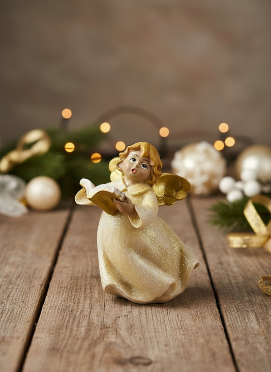 Polyresin Angel with Book | 10cm