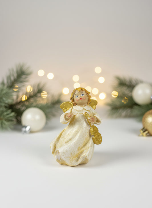 Polyresin Angel w/Violin | 10cm