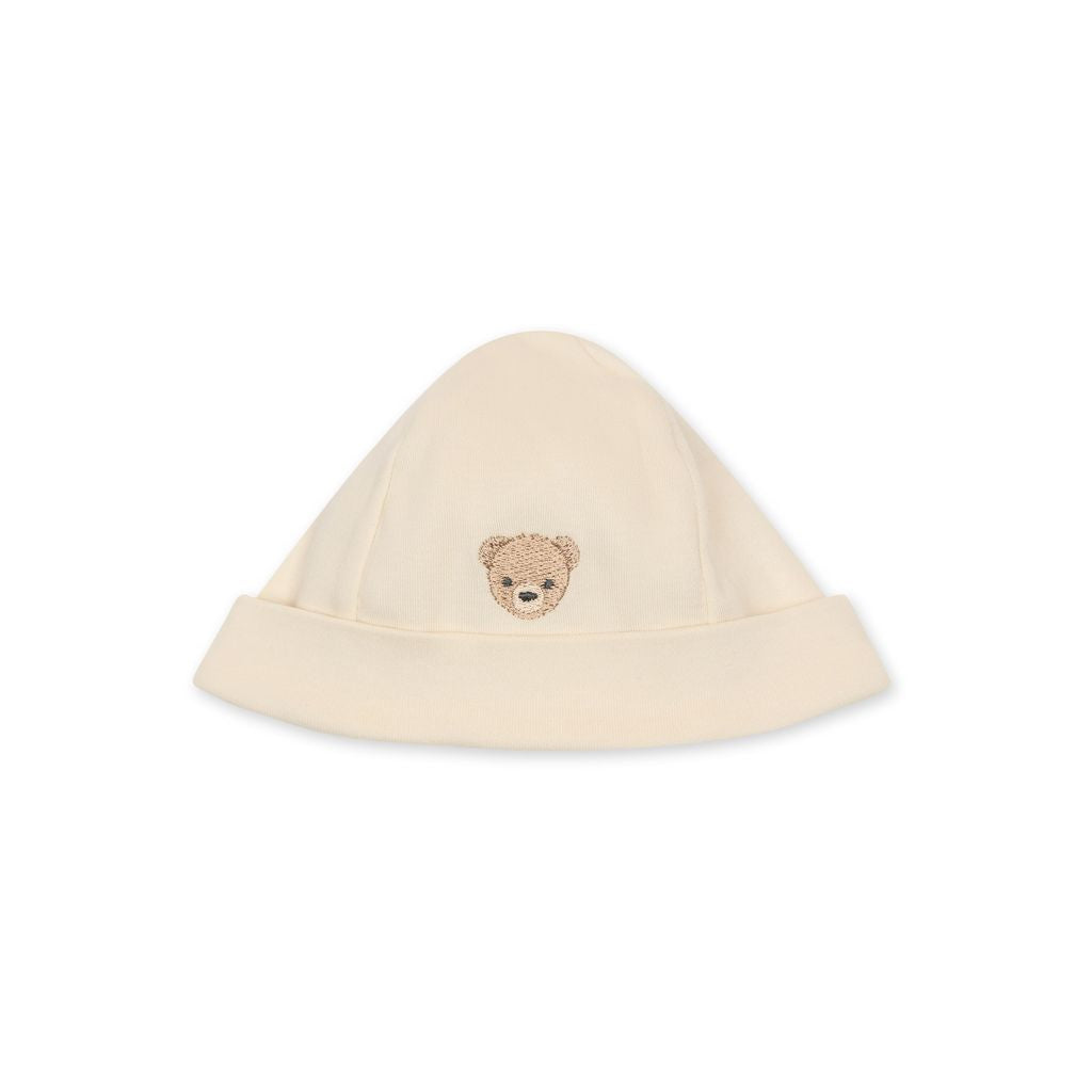 Gorro de Algodão Bebé Bear Bege