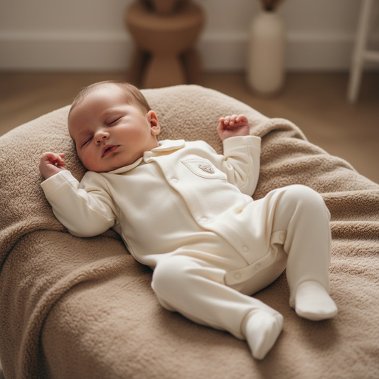 Babygrow de Algodão Bebé Bear Bege