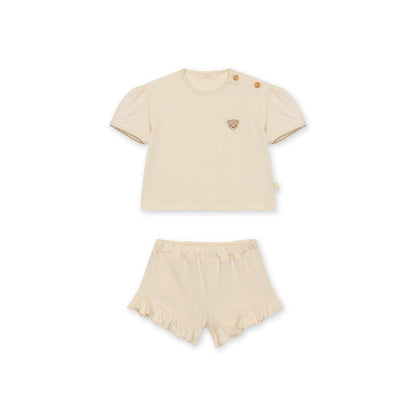 Conjunto de Roupa Bebé Bear Bege (2 Peças)