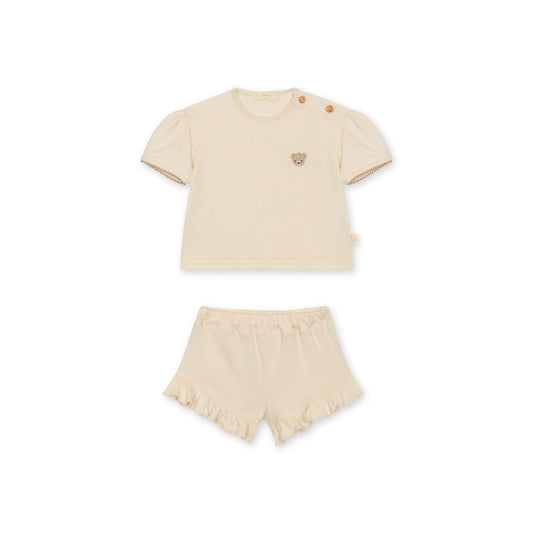 Conjunto de Roupa Bebé Bear Bege (2 Peças)