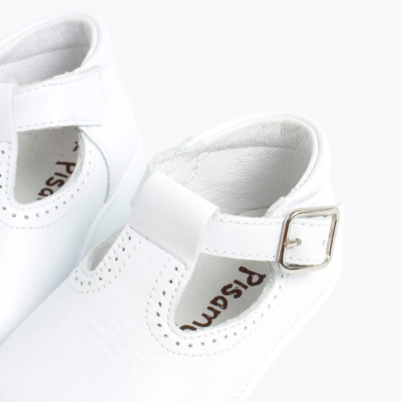 Sapatos Pepito de Bebé em Pele com Fivela - Branco | imagem 6