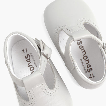 Sapatos Pepito de Bebé em Pele com Fivela - Cinzento | imagem 6
