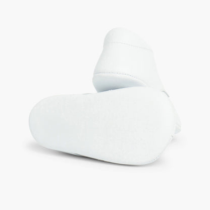 Sapatos de Bebé em Pele com Tira Aderente - Branco | imagem 3