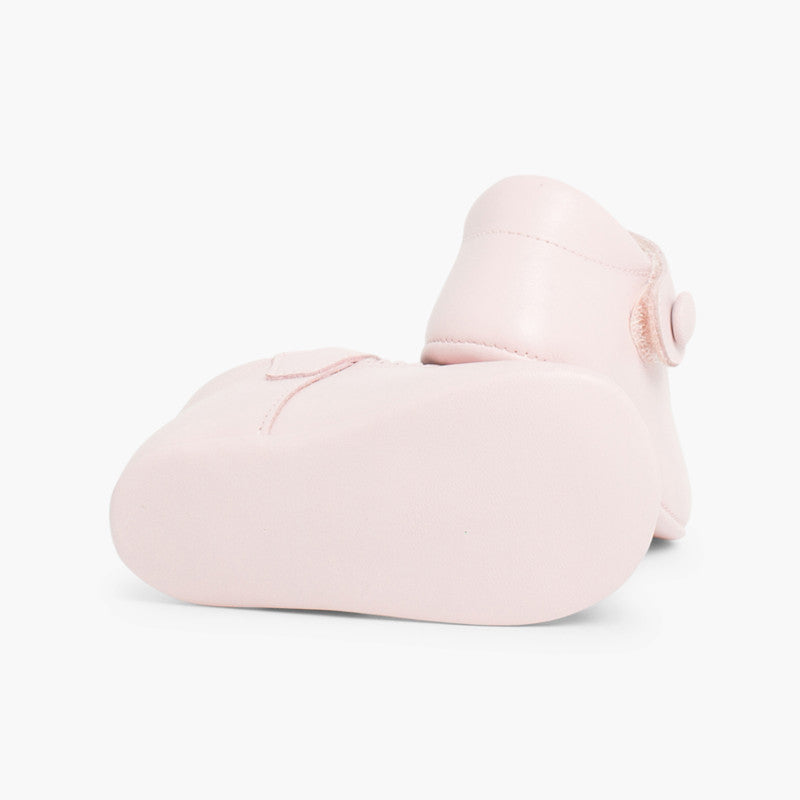 Sapatos de Bebé em Pele com Tira Aderente - Rosa | imagem 3
