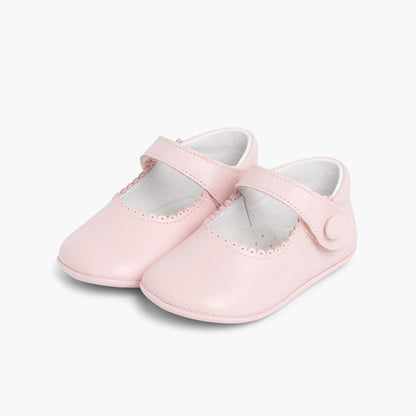 Sapatos de Bebé em Pele com Tira Aderente - Rosa | imagem 4