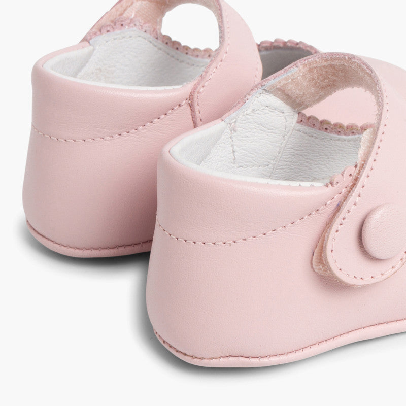 Sapatos de Bebé em Pele com Tira Aderente - Rosa | imagem 6