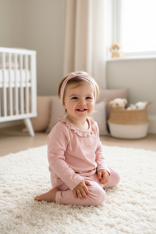 T-shirt de manga comprida Rosa Veludo