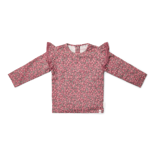 T-shirt de manga comprida Rosa Velho Flor