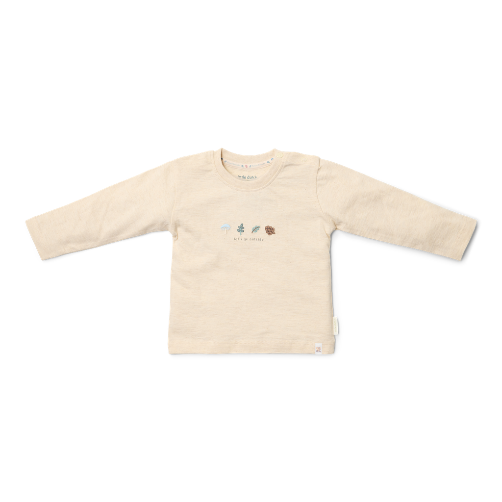 T-shirt de manga comprida Areia Mescla menino