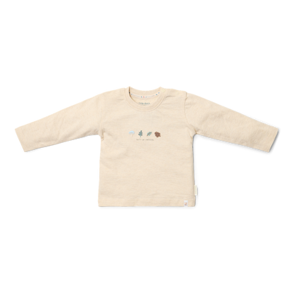 T-shirt de manga comprida Areia Mescla menino