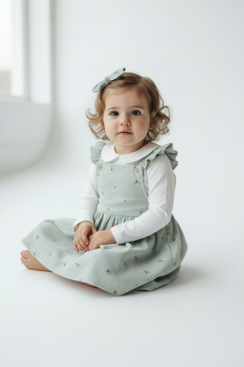 Robe sans manches à fleurs de fée verte