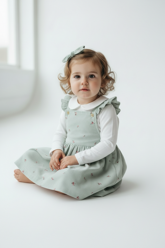 Robe sans manches à fleurs de fée verte