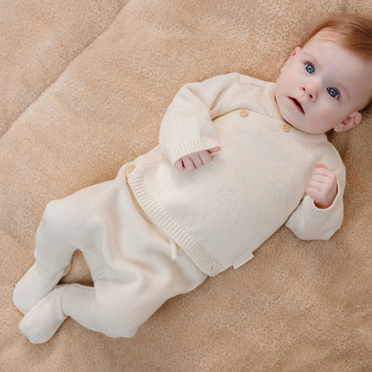 Calça de malha Branca Newborn Naturals