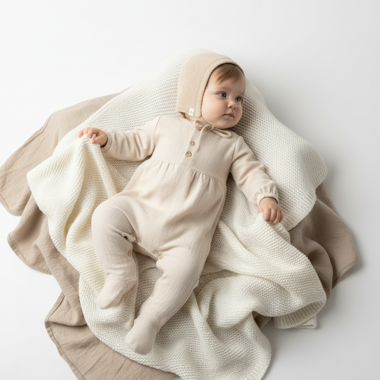 Beige Newborn Naturals Hat