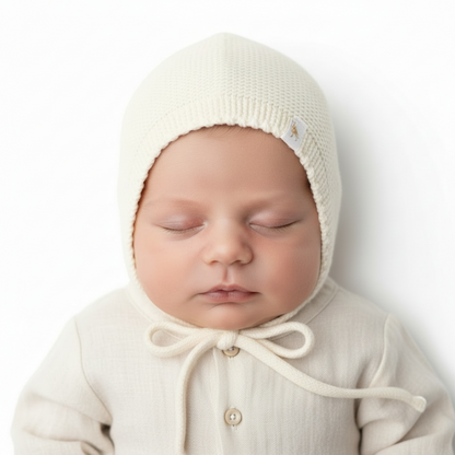 Bonnet blanc pour nouveau-né Naturals