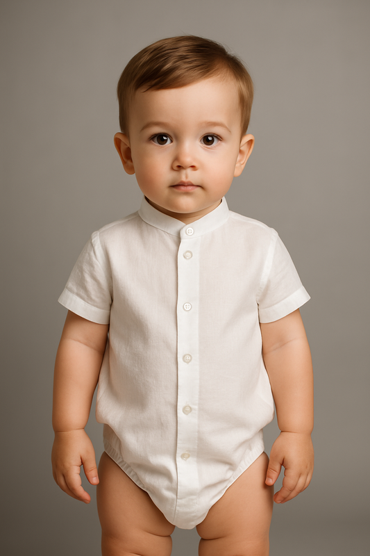 Camisa/Body Branca Manga Curta