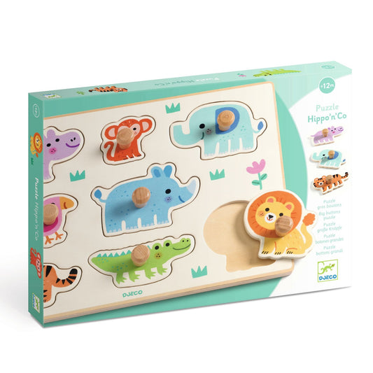 Hippo n Co - Jungle Animal Catch Puzzle